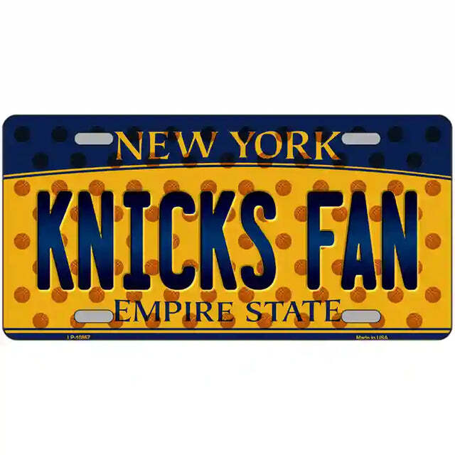 Knicks Fan New York Yellow Metal Sign