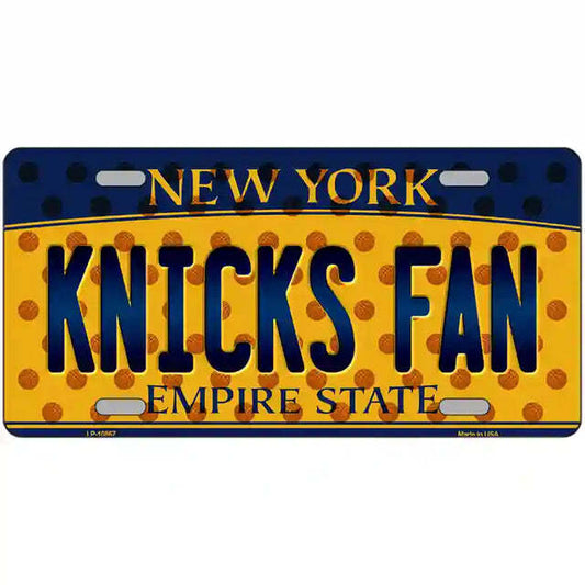 Knicks Fan New York Yellow Metal Sign