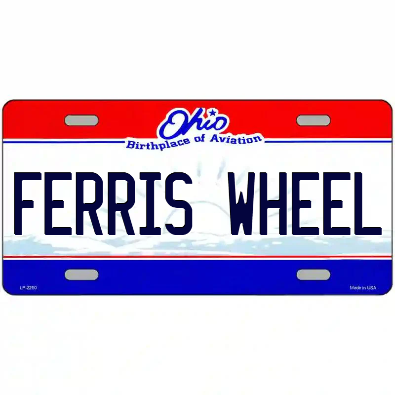 Ferris Wheel Ohio Metal Sign
