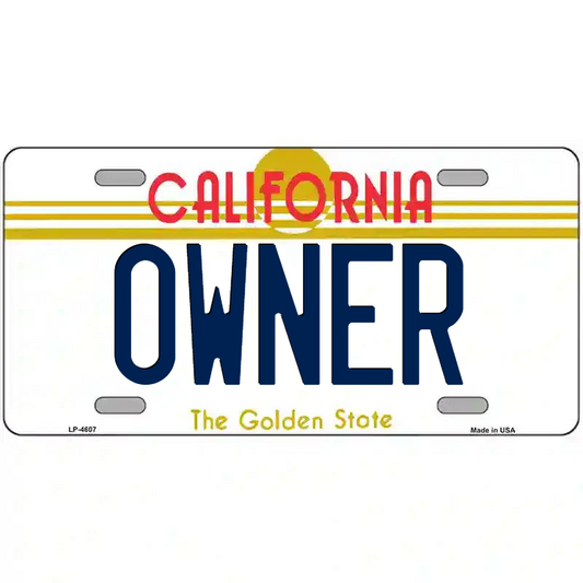 Owner California Metal Sign