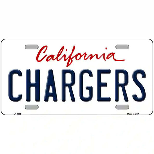 Chargers California Metal Sign
