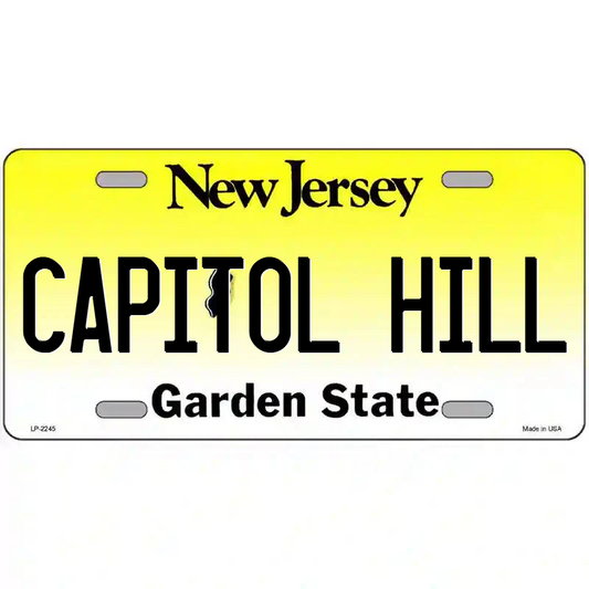 Capitol Hill New Jersey Metal Sign
