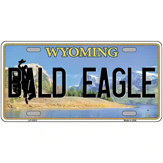 Bald Eagle Wyoming Metal Sign