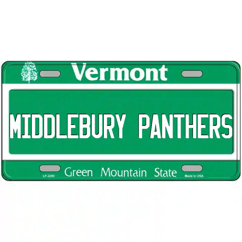 Middlebury Panthers Vermont Metal Sign