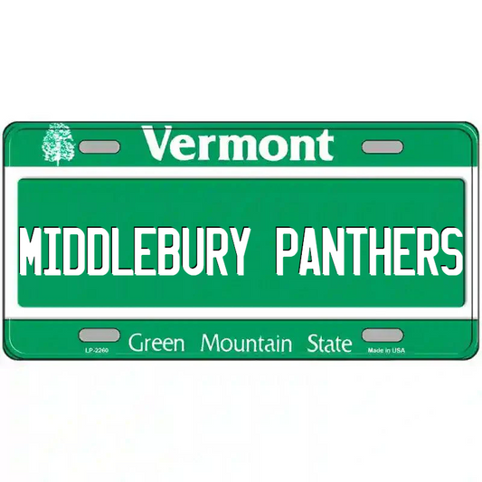 Middlebury Panthers Vermont Metal Sign