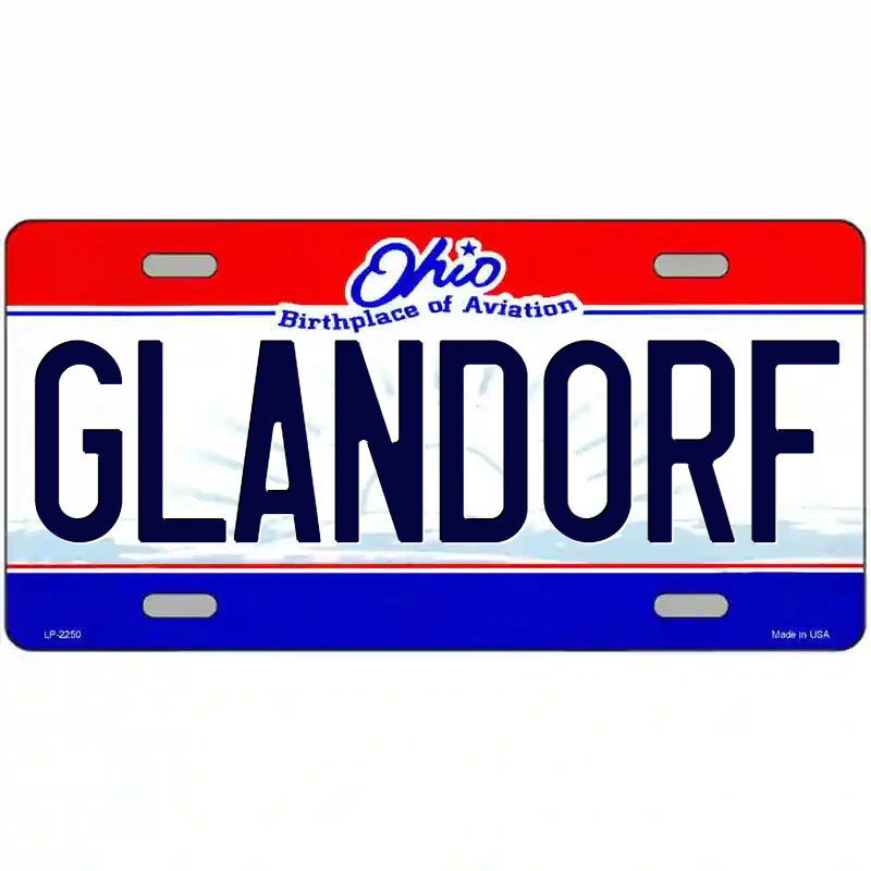 Glandorf Ohio Metal Sign
