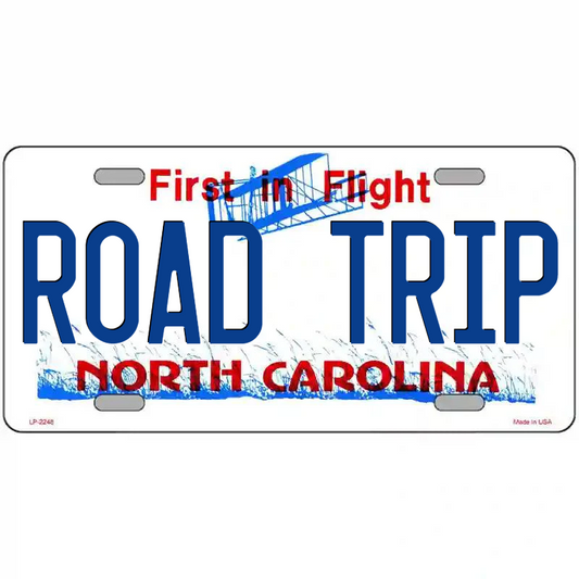 Road Trip North Carolina Metal Sign