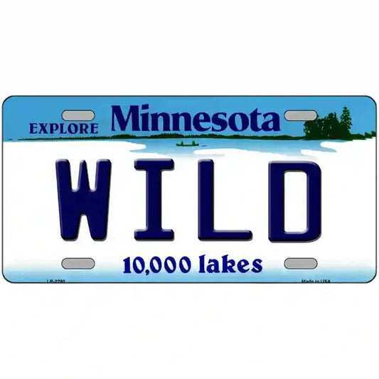 Wild Minnesota Metal Sign