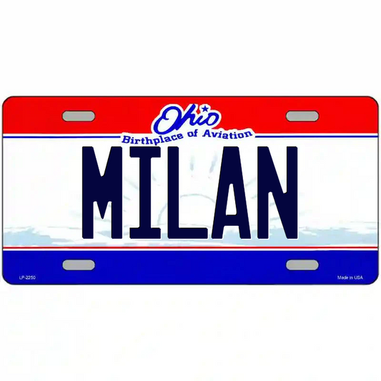 Milan Ohio Metal Sign