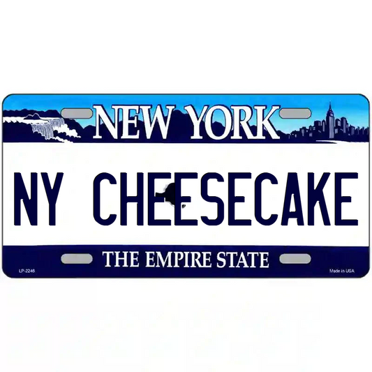 NY Cheesecake New York Blue Metal Sign
