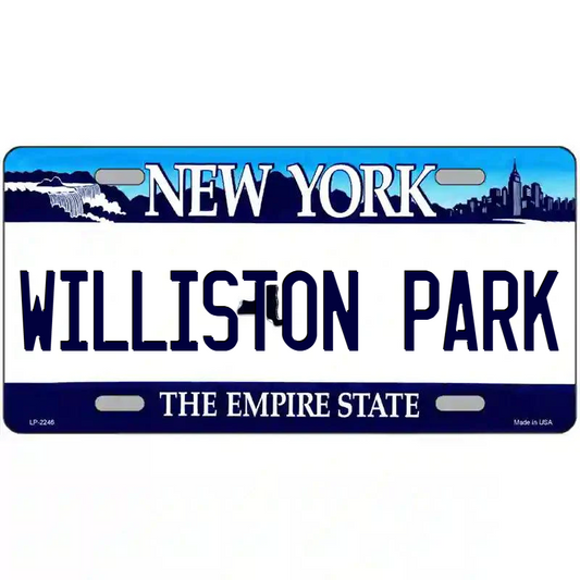 Williston Park New York Blue Metal Sign