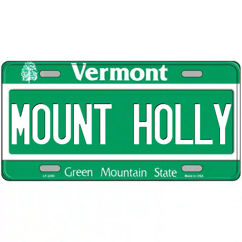 Mount Holly Vermont Metal Sign