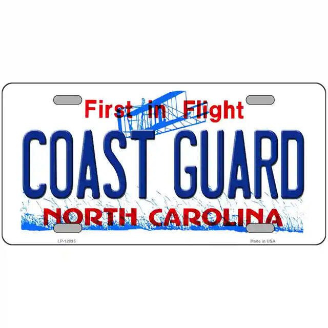 Coast Guard North Carolina Metal Sign