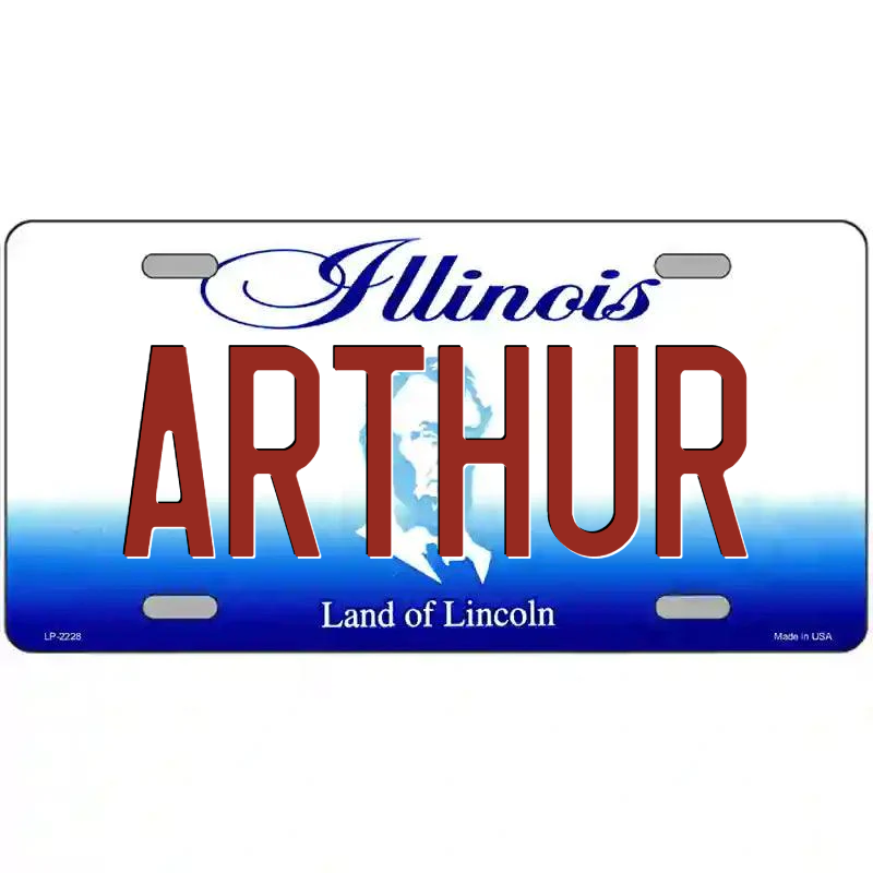 Arthur Illinois Metal Sign