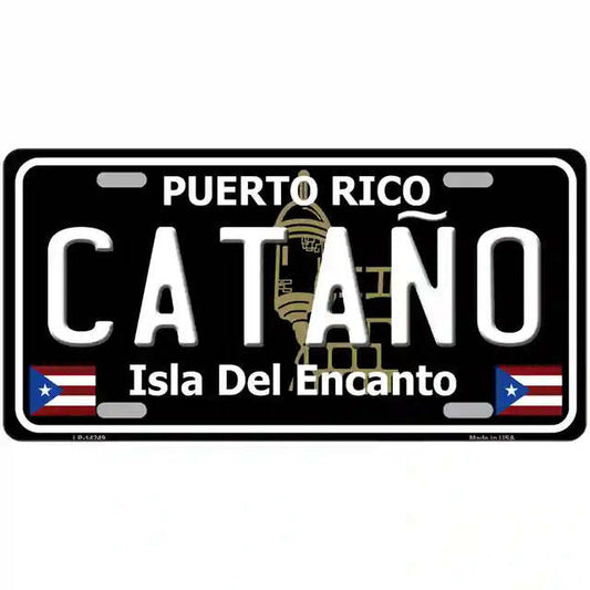 Catano Puerto Rico Black Metal Sign