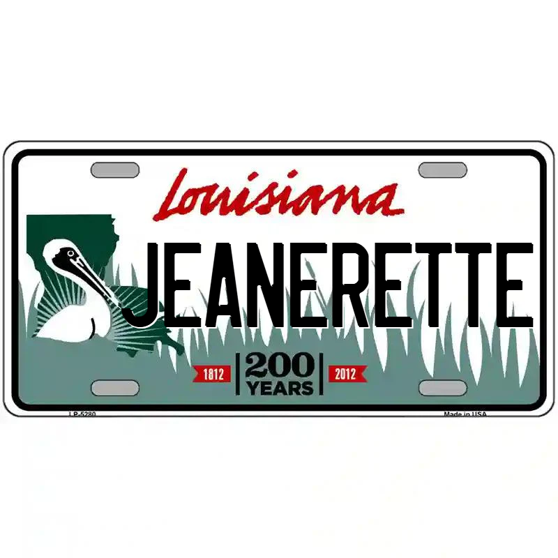 Jeanerette Louisiana Metal Sign