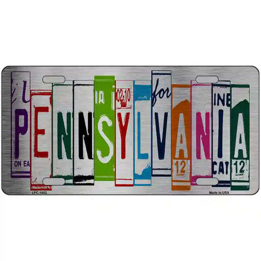 Pennsylvania License Plate Art Metal Sign
