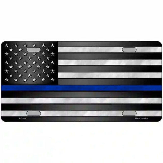 American Flag Thin Blue Line Flag Metal Sign