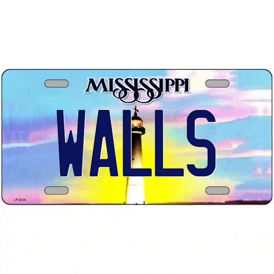 Walls Mississippi Metal Sign
