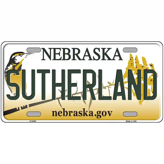 Sutherland Nebraska Metal Sign