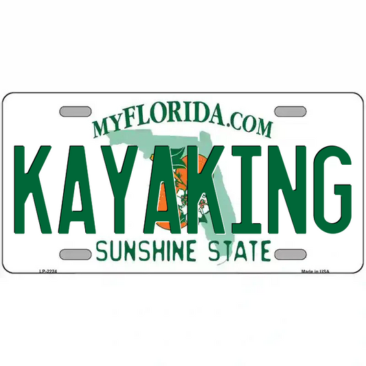 Kayaking Florida Metal Sign