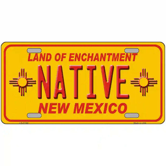 Native New Mexico Yellow Metal Sign