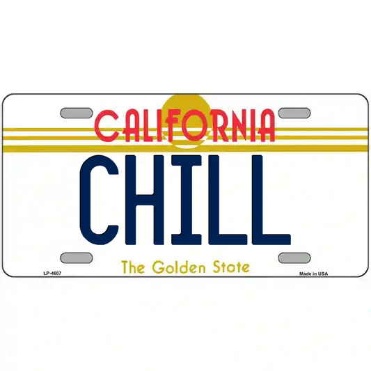 Chill California Metal Sign