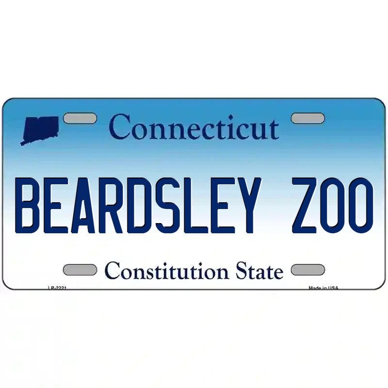 Beardsley Zoo Connecticut Metal Sign