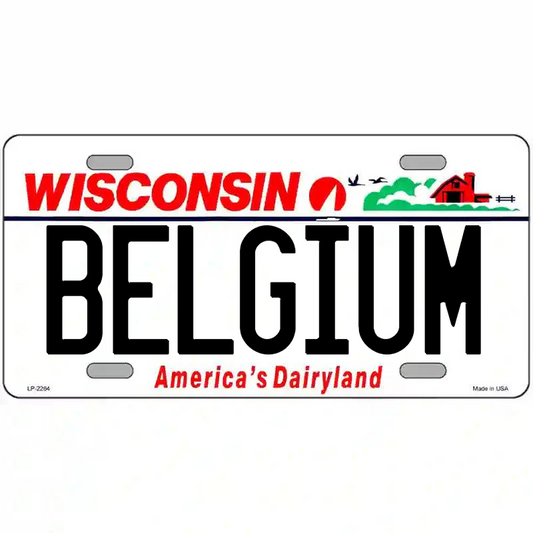 Belgium Wisconsin Metal Sign