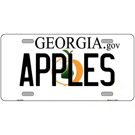 Apples Georgia Metal Sign