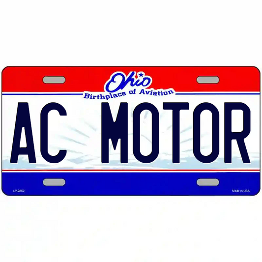 AC Motor Ohio Metal Sign