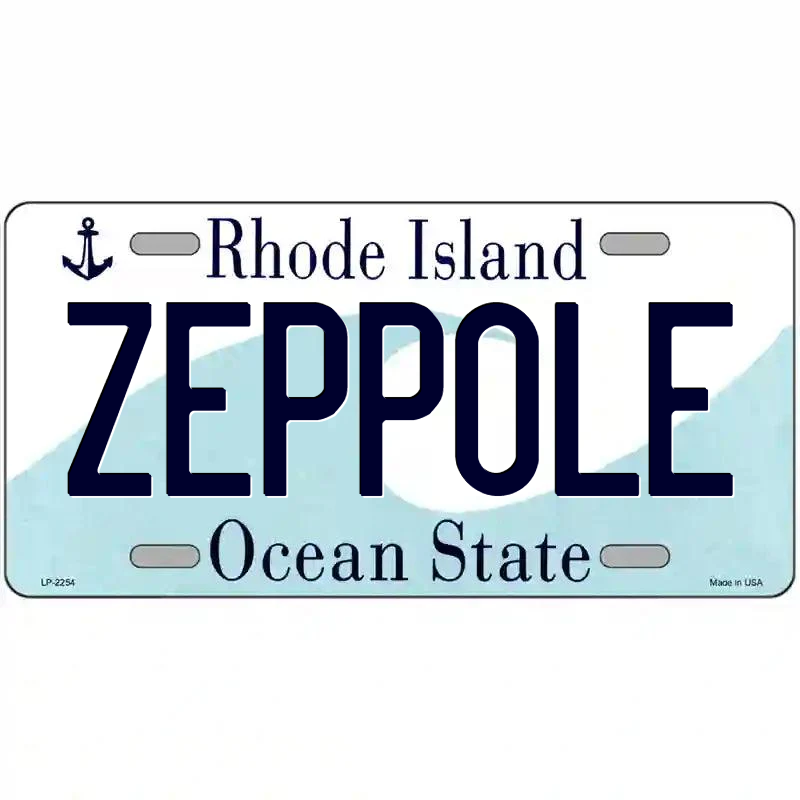 Zeppole Rhode Island Metal Sign