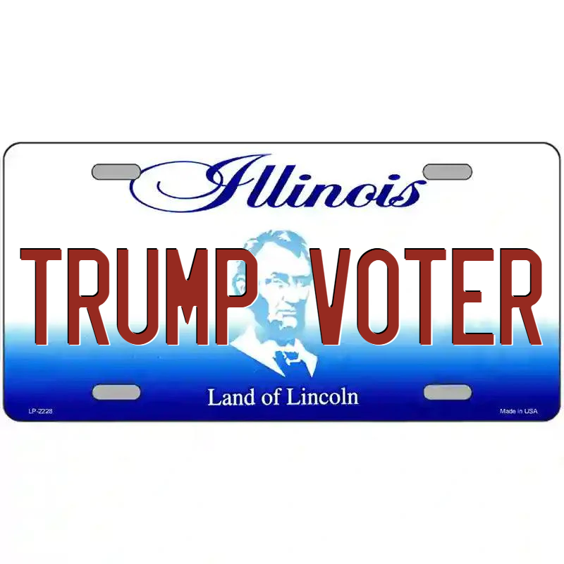 Trump Voter Illinois Metal Sign