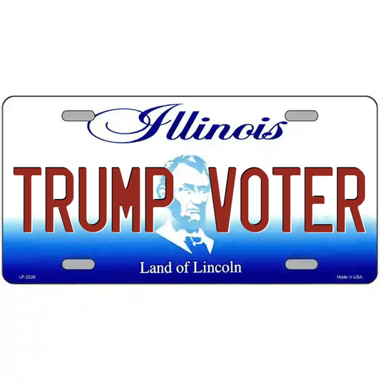 Trump Voter Illinois Metal Sign