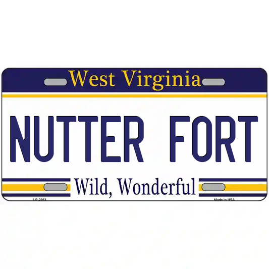 Nutter Fort West Virginia Metal Sign