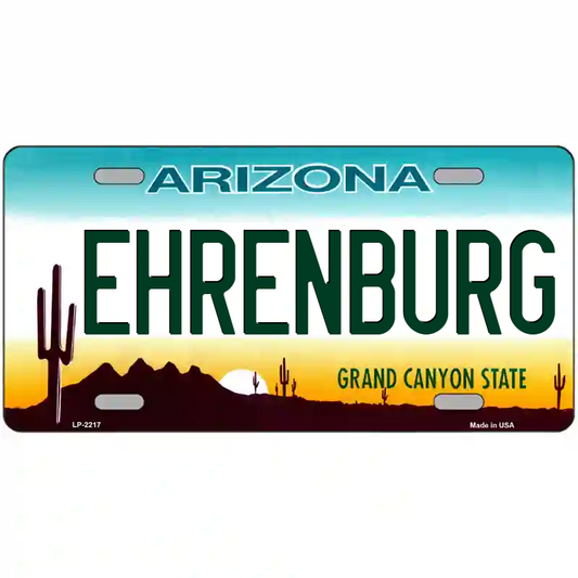 Ehrenburg Arizona Metal Sign