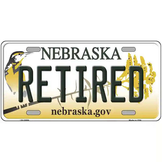 Retired Nebraska Metal Sign