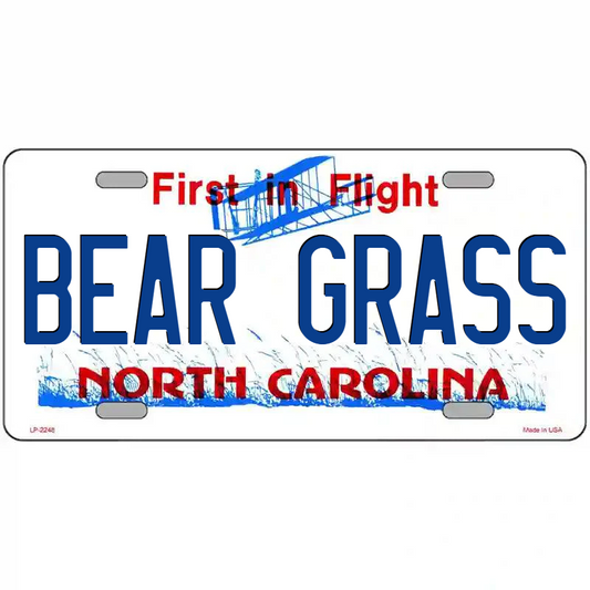 Bear Grass North Carolina Metal Sign