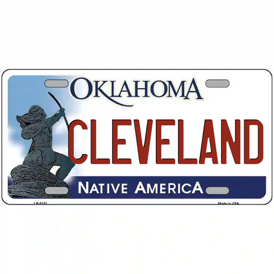 Cleveland Oklahoma Metal Sign