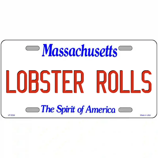 Lobster Rolls Massachusetts Metal Sign