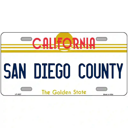 San Diego County California Metal Sign