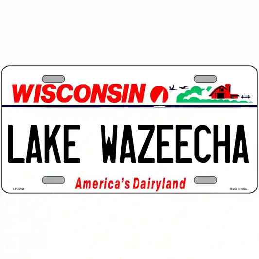 Lake Wazeecha Wisconsin Metal Sign
