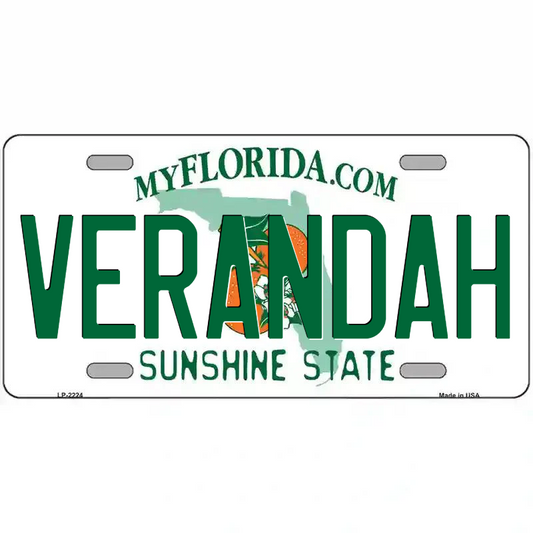 Verendah Florida Metal Sign