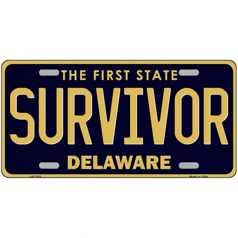 Survivor Delaware Metal Sign