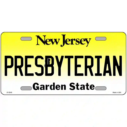 Presbyterian New Jersey Metal Sign