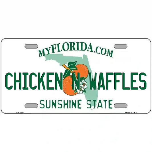 Chicken N Waffles Florida Metal Sign