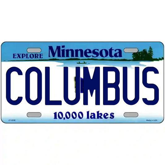 Columbus Minnesota Metal Sign