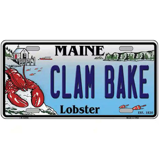 Clam Bake Maine Lobster Metal Sign