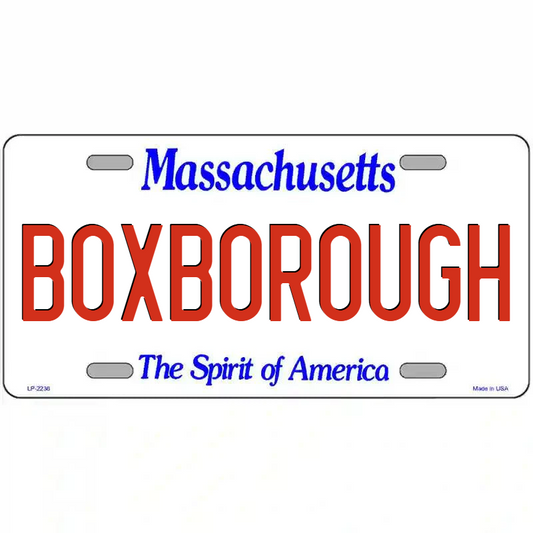 Boxborough Massachusetts Metal Sign
