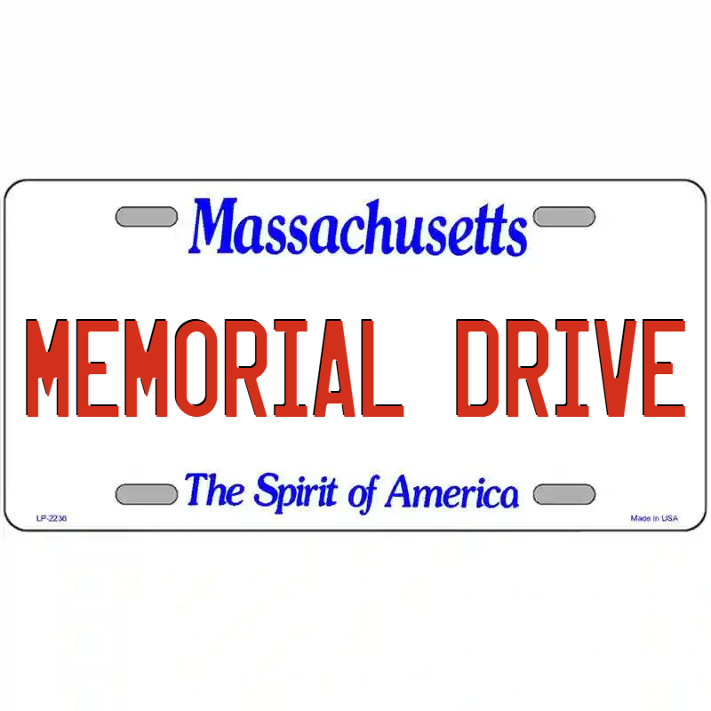 Memorial Drive Massachusetts Metal Sign